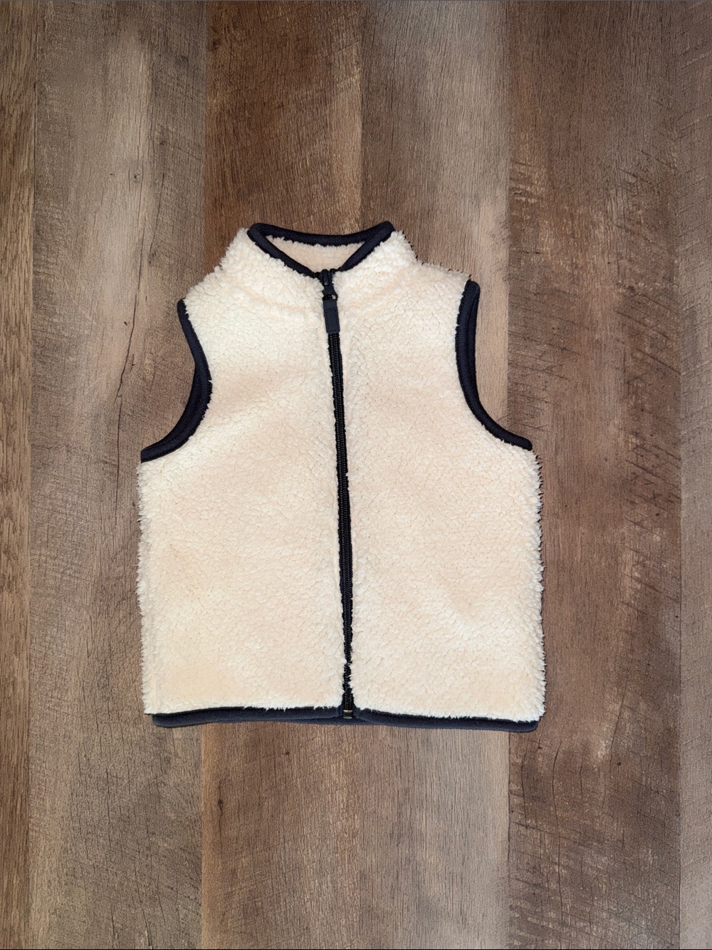 Carters 18month Sherpa Zip Vest with Dark Gray Trim